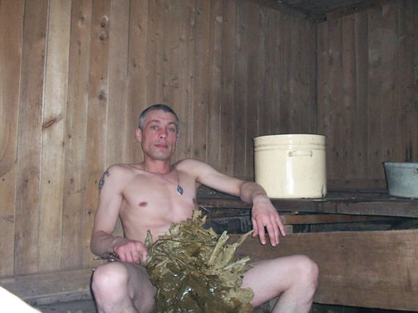 в баньке)