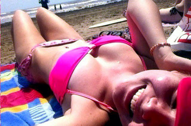 Pink bikini