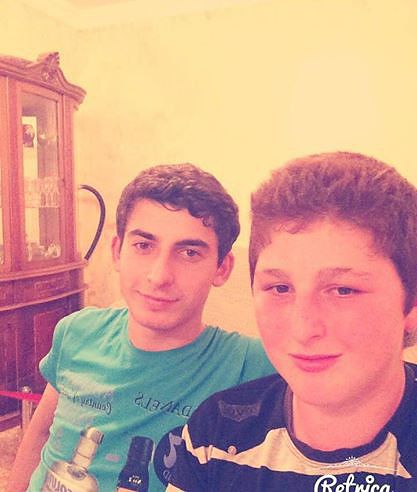 With my friend